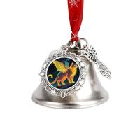 Christmas Bell Ornaments - Strange Creature Xmas Jingle Bells, Vintage Silver Xmas Tree Hanging Pendant Decor with Rustic Charm, Holiday Wedding Party Favors for Home Decoration（Wing Bell）