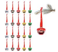 Christmas Bell Set, 1.5'' Believe Joy Santa Sleigh Bell Ornaments for Christmas Tree Decorations Holiday Supplies Xms Party Gifts Favors Stocking Stuffers (Believe Set 20Pcs)