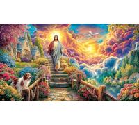 Christmas-Bell-with-Nativity-Scene 1000Pc Adult Jigsaws Puzzle Game Fun Present & Activity for Home Impossible Hard Difficult Educational Game Decompression 38x26/1000pcs