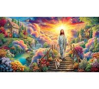 Christmas-Bell-with-Nativity-Scene Puzzle Game 1000 Pieces Educational Game Challenge Recycled Paper Challenging Puzzles for Relaxation, Creativity & Gift Giving 70x50/1000pcs