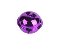 Christmas Bells 10pcs 30-40mm Christmas Jingle Bell, Silver Glitter Bells Hollow Out Star Sleigh Bell DIY Craft Xmas Tree Decor Pet Collar(40mm,Purple)
