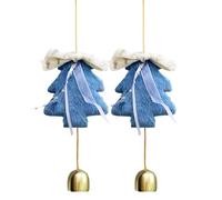 Christmas Bells Decorations, 2 Pieces Festive Ornaments for Holidays | Christmas Bells Wind Chimes - for Indoor Home Bedroom Wall Window Tree