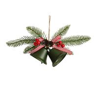 Christmas Bells Decorations | Rustic Metal Stand with Bow - Farmhouse Style Christmas Bell Ornaments for Outdoor Indoor Wall Coat New Year