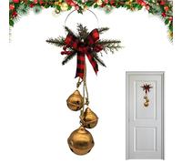 Christmas Bells Decorations, with Metal Bow Hanging Decoration for Holiday Tree | Hanging Bells for Farmhouse Style Wreath | for Outdoor Door Wall New Year Wedding