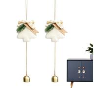 Christmas Bells For Door - 2 Pieces Festive Winter Holiday Decorations,Ring Bubbles Christmas Decorations,For Home Use Bedroom Living Room Wall Christmas Tree Window