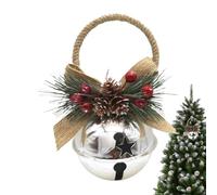 Christmas Bells for Door Vintage Metal Pine Cone Bow Pedant