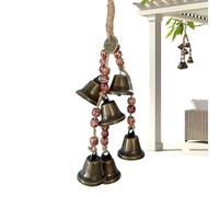 Christmas Bells for Mantle,Floral Wooden Beads Party Decoration - Prayer Clock Ornaments - for Front Door Wreath Chimney Wall Study Bedroom Patio Home Office Cafe
