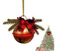 Christmas bells for the Christmas tree, festive celebration pendant, bows bell decoration for Christmas, for living room, bedroom, dining room, stairs, front door, garden and