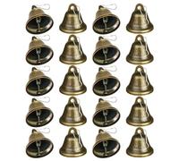 Christmas Bells, Holiday Tree Decor, Vintage Jingle Sound, Metal Finish, Rustic Bell Ornaments for Tree Door Wreath, Wedding Church, Outdoor Party, Garden, Home, Collar Decoration, 20 Pieces