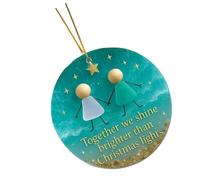 Christmas Bells Ornament Safe for Kids and Pet, C | Clear Acrylic with Reflective Light Effect for Christmas Tree Indoor Outdoors Use Ideal for Holiday Displays