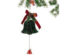 Christmas Bells, Paper Decorative Bell, 4.33X13.77 Inches, Traditional Ornament, Holiday Garland, Table Tree Door Garden Wall Store Classroom Workplace Festive Seasonal Decoration Accessory