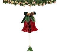 Christmas Bells, Paper Decorative Ornaments, 4.33x13.77 inches, Traditional Holiday Accent, Festive Hanging Decoration, Ideal for Garland, Table, Tree, Door, Garden, Wall, Store, Classroom
