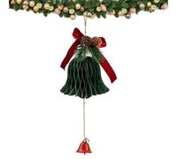 Christmas Bells, Paper Decorative Ornaments, 4.33x13.77 inches, Traditional Holiday Accent, Festive Hanging Decoration, Ideal for Garland, Table, Tree, Door, Garden, Wall, Store, Classroom