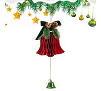 Christmas Bells Paper Decorative Ornaments, Traditional Holiday Bells for Garland, Table, Tree, Door, Garden, Wall, Store, Classroom and Workplace Decoration, 4.33x13.77 inches