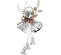 Christmas Bells Pendant Silver Metal Bell Ornament