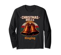 Christmas Bells Ringing Retro Long Sleeve T-Shirt