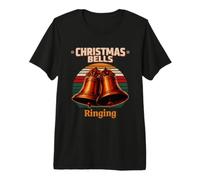 Christmas Bells Ringing Retro Premium T-Shirt
