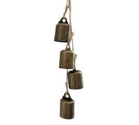 Christmas Bells - Rustic Decorative Ornaments for Trees | Vintage Harmony Bells Wind Chimes | Shabby Chic Hanging Decorations for Home Garden Balcony Farmhouse Patio int