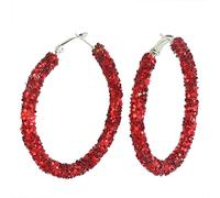 Christmas Big Candy Hoop Dangle Earrings/Christmas Crystal Oval Hoop Earrings Sparkling Wreath Twist Hoop Earrings Christmas New Year Party Jewelry, 1, Resin, No Gemstone