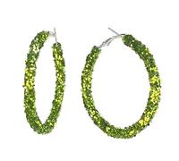 Christmas Big Candy Hoop Dangle Earrings/Christmas Crystal Oval Hoop Earrings Sparkling Wreath Twist Hoop Earrings Christmas New Year Party Jewelry, 1, Resin, No Gemstone