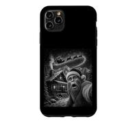 Christmas Bigfoot Selfie Santa Sleigh Cabin Mountain Case for iPhone 11 Pro Max