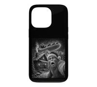 Christmas Bigfoot Selfie Santa Sleigh Cabin Mountain Case for iPhone 13 Pro