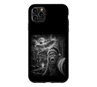Christmas Bigfoot Selfie Santa Sleigh Lake Cabin Night Case for iPhone 11 Pro Max
