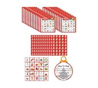ＡＷＨＡＯ Christmas Bingo Card Game Set, Cheerful Christmas Games with A Winter Theme