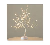 Christmas Birch Tree Light: 108 LED Warm White Twig Lamp, 55cm Tall, USB or 3xAA Battery, Touch On/Off, Bendable for Home Decor