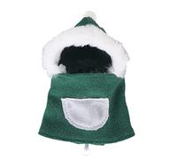 Christmas Bird Clothes Soft Skin Friendly Cute Hooded Bird Flight Suit for Parrot Lovebird Cockatiel Green Polyester Holiday Pet Apparel (M)