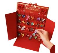 Christmas Bird Ornaments - masters Your Festive Aesthetic, 24 Day Countdown Calendar with Vivid Acrylic Hummingbird Charms, durabless Lightweight Fade-Resistant Design, Bright for Tree & Window