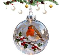 Christmas Bird Ornaments,Winter Holiday Pendant Decoration | Birds Crystal Glass Ornament | for Railing Window Door Store Party Fireplace