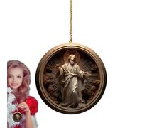Christmas Birth | 2D Acrylic Christmas Pendant | Christmas Nativity | Home, Garden Tree, Easter, Bookshelf, Car Interior, Door Handle, Branches