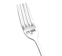 Christmas Birthday Gifts for Women Men I'm Done Fork Gift for Son Daughter Xmas Gifts for Mom Dad Teacher Retirement Gifts for Coworkers Bosses Inspirational Fork Gifts for Friends Sister