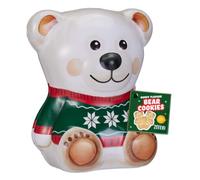 Christmas Biscuits - Christmas Bear Butter Cookies |Honey Flavour Biscuits In Reusable Gift Tin |Christmas Cookies & Treats |Christmas Biscuit Tin For Stockings, Hampers & Food Gifts