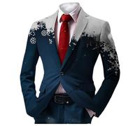 Christmas Blazer for Men Mens Suit Jacket Snowman Leisure Christmas Blazer Holiday Blazer Christmas Print Xmas Blazer Fancy Dress Christmas Jackets for Men Xmas Costume Leisure Xmas Costume Blazer