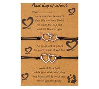 Christmas Bohemian Style Jewelry Gifts Card Bracelet Personality Size Wax Wire Woven Adjustable Friendship Couple Bracelet Mutual Attractive Relationship Matching Set