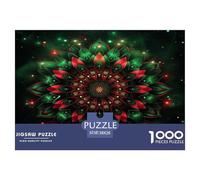 Christmas Boho Jigsaw Puzzles Great Gift for Adults 1000 Pieces Family Challenging Toys Home Decors Brainteasing Mysterious Flower Jigsaw Puzzle for Adults 38x26cm/1000pcs