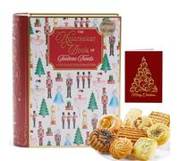 Christmas Book Biscuit Assortment Tin - 200g Scottish Shortbread Gift in Reusable Festive Book-Shaped Tin - Perfect Christmas Gifts or Teatime Treat