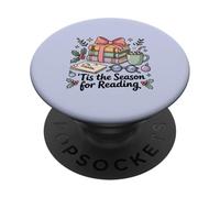 Christmas Book Lover T'is The Season for Reading Holiday Tee PopSockets Adhesive PopGrip