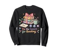 Christmas Book Lover T'is The Season for Reading Holiday Tee Sweatshirt