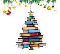Christmas Book Ornament, Stacking Book Ornament, 2D Christmas Ornaments, Bookshelf Decor, Creative Christmas Tree Ornament, Holiday Book Decor, Christmas Literary Ornament, Book Stack Ornament, Book L