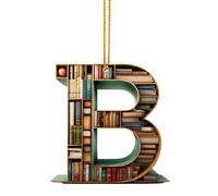 Christmas Books Ornament Christmas Decorations Acrylic Fun Books Christmas Tree Decorations Novelty Baubles Crafting Supplies Personalised Hanging Classroom Library Window Living Room (31-B, One Size)