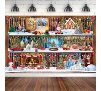 Christmas Bookshelf Photography Backdrop Fairy Tale Xmas Winter Fireplace Background Magic Holiday Party Supplies Banner Decor 300x200cm