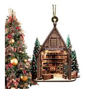 Christmas Bookshop Ornament,Acrylic Bookshop Christmas Ornament,Christmas Bookstores Pendant,Personalized Tree Book Decoration