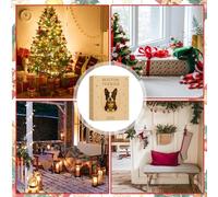 Christmas Boston Calendar - Two Dimensional Acrylic Twenty Four Day Cute Decorations, Countdown Pendant, Terrier Canine Art Ornament, Breed Specific Dog Figure Sculpture | Festive Puppy Themed Timetab