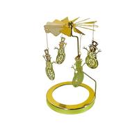 Christmas Bottle Holder, Christmas Spinner, Rotating Candle Holder | Golden Wine Bottle Holder Stainless Steel with Snowflakes for Christmas Decorations