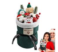 Christmas Bouquet, Plush Christmas Bouquet Floral Decorations Cute Christmas Bear Bouquet | Santa Bear Doll Bouquets Christmas Decorations for Thanksgiving Navid