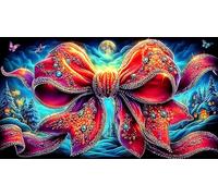 Christmas-bow 1000 Pieces Adult Jigsaws Fun and Challenging Family Game Educational Games Impossible Hard Difficult for Adults and Kids Age 12 Years Up 70x50/1000pcs