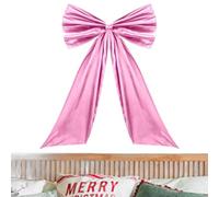 Christmas Bow - 25.59x41.34 Inch Christmas Bow, Red Christma's Bows (Multicolor), Bows With Twist Ties | For Christma's Tree, Decor, Statin Bow's